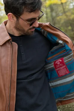 Blouson Homme Iron & Resin Gambler Horse Cognac