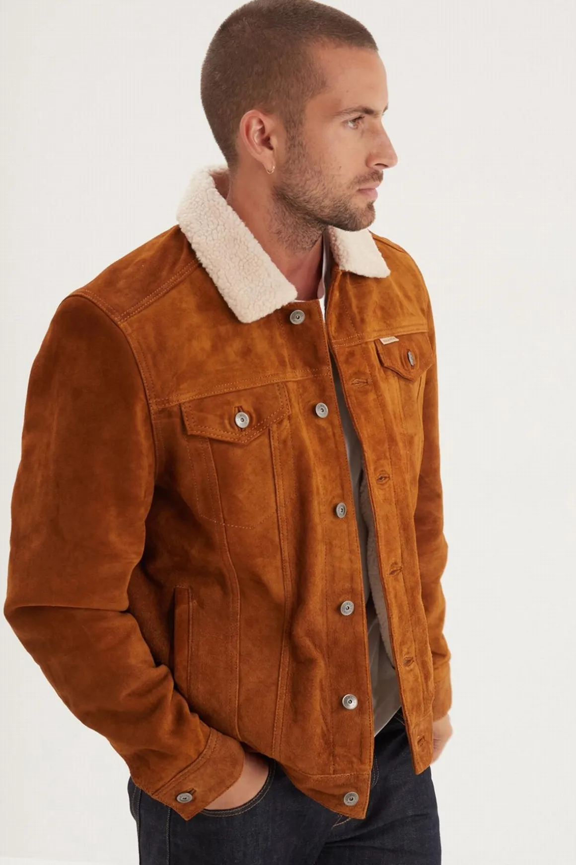 Blouson Homme Iron & Resin Open Road Buffalo Jacket Cognac
