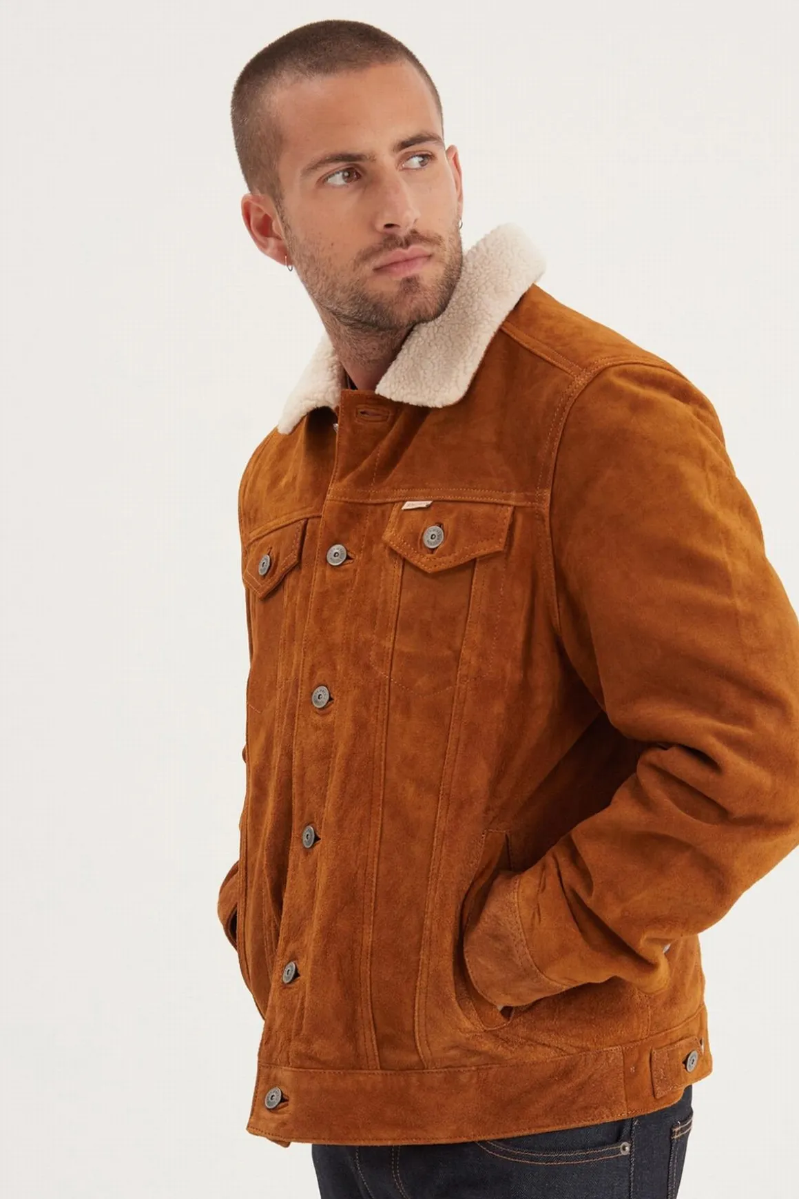 Blouson Homme Iron & Resin Open Road Buffalo Jacket Cognac