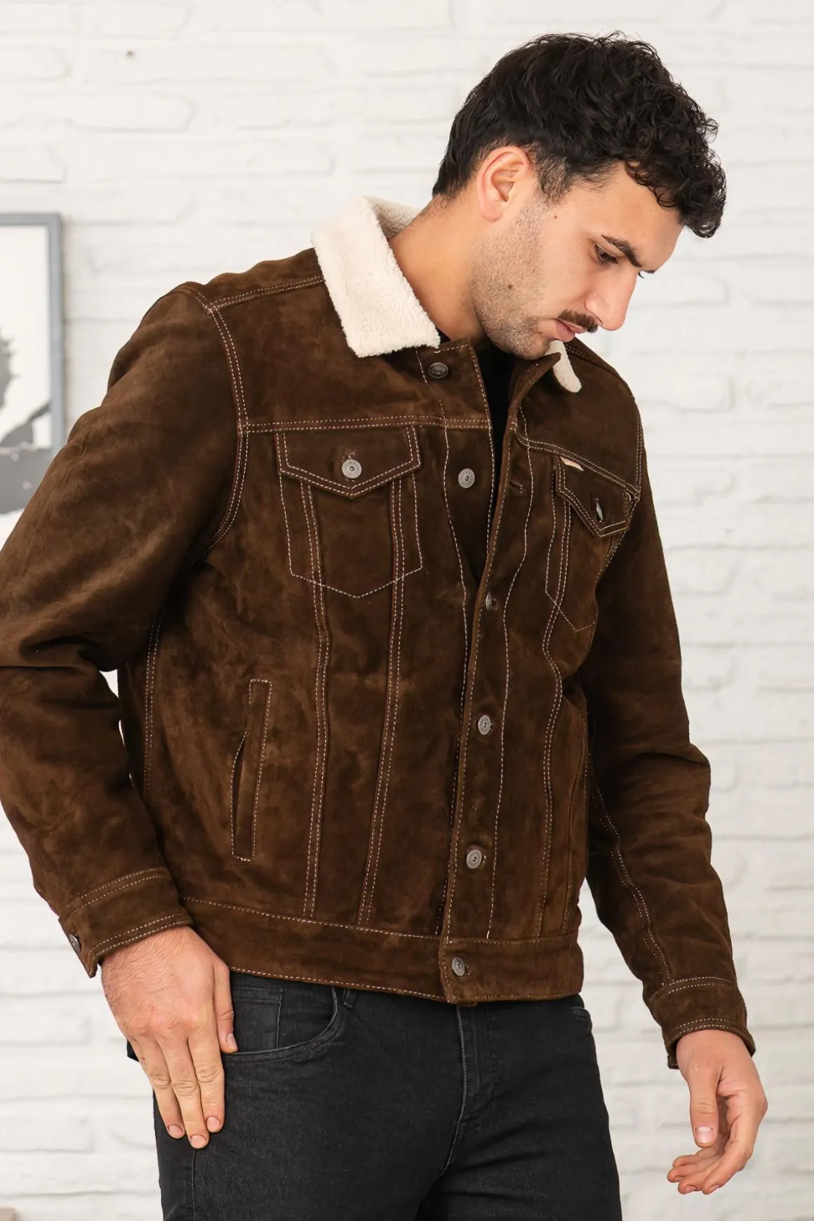 Blouson Homme Iron & Resin Open Road Buffalo Jacket Brown
