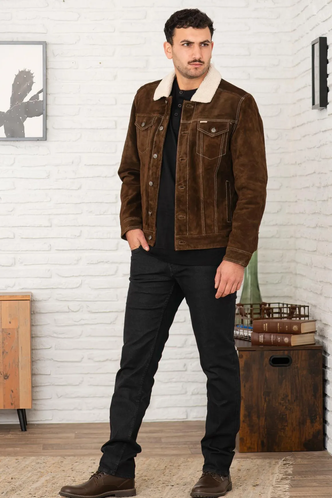 Blouson Homme Iron & Resin Open Road Buffalo Jacket Brown