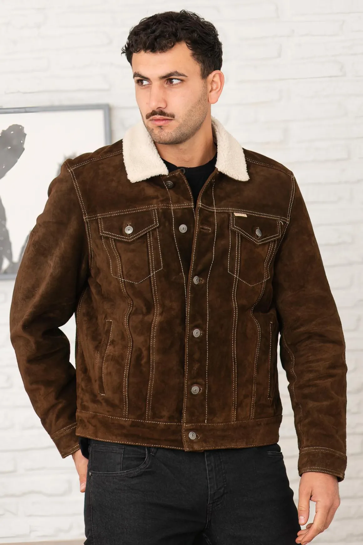Blouson Homme Iron & Resin Open Road Buffalo Jacket Brown