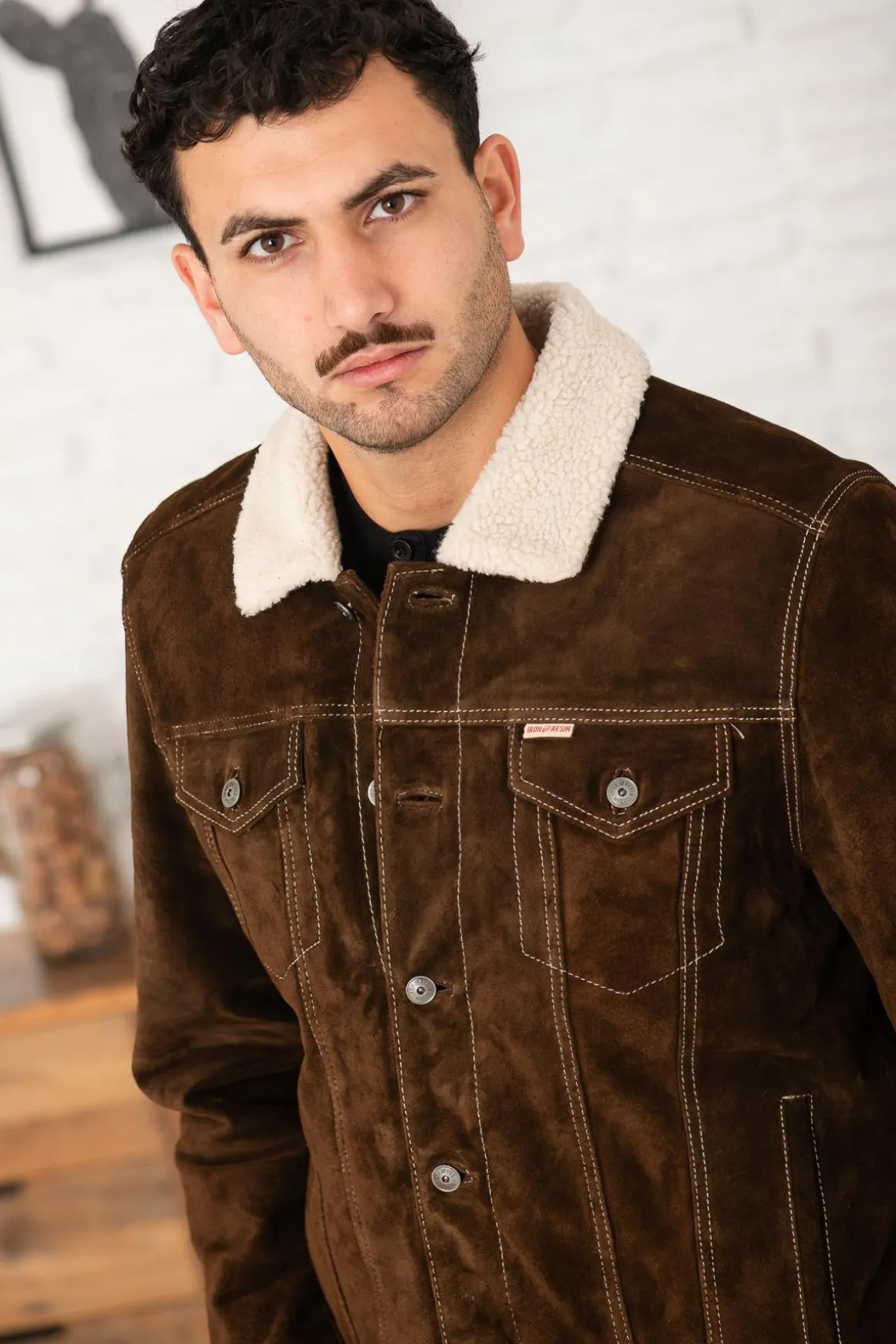 Blouson Homme Iron & Resin Open Road Buffalo Jacket Brown