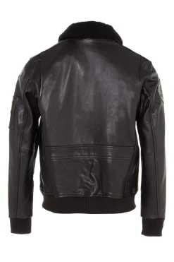 Blouson Homme Marine Nationale Anm Fur Cow Air Milled Brown