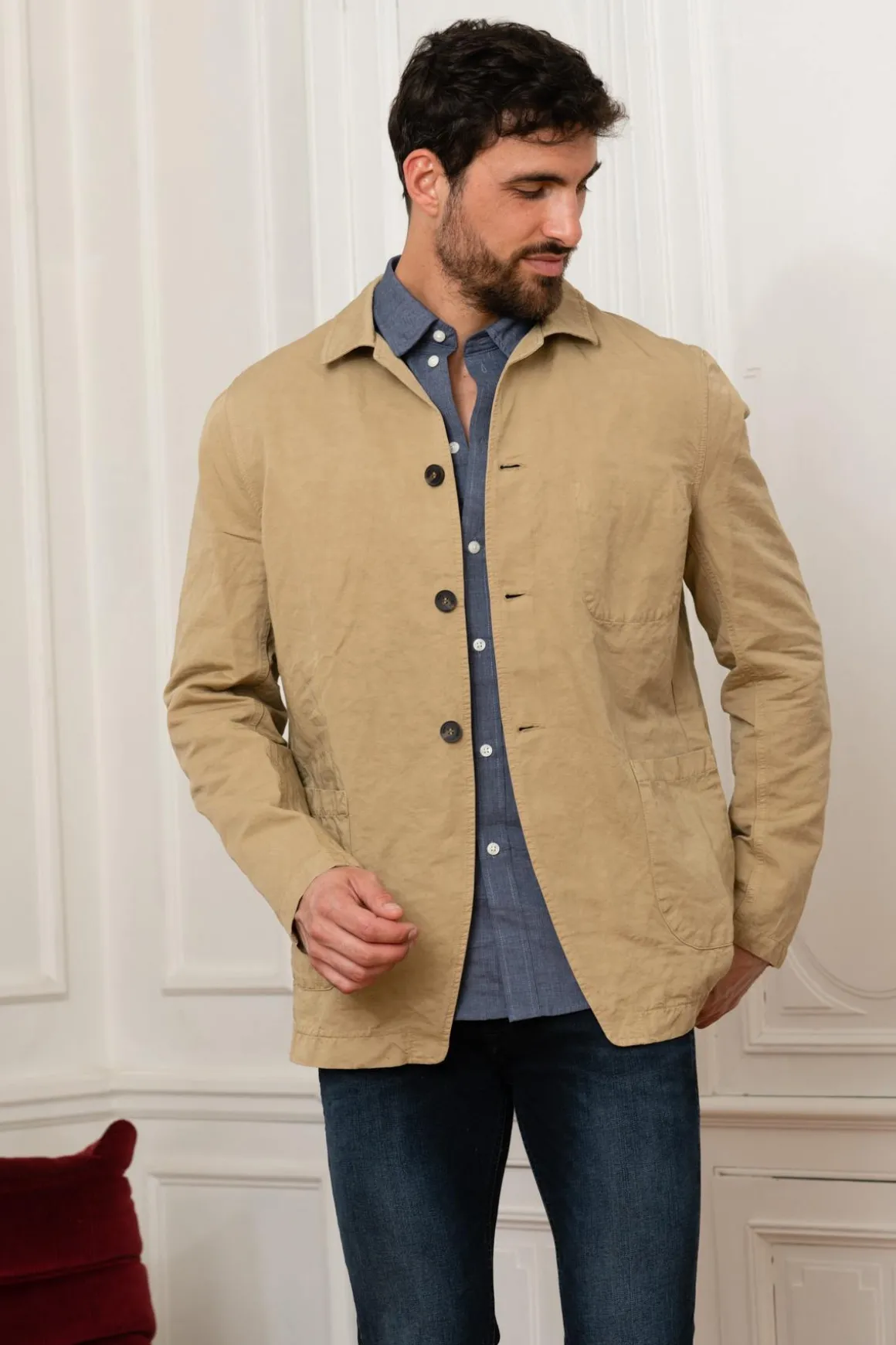 Blouson Homme Mcs Gmvest_C045 006 Beige