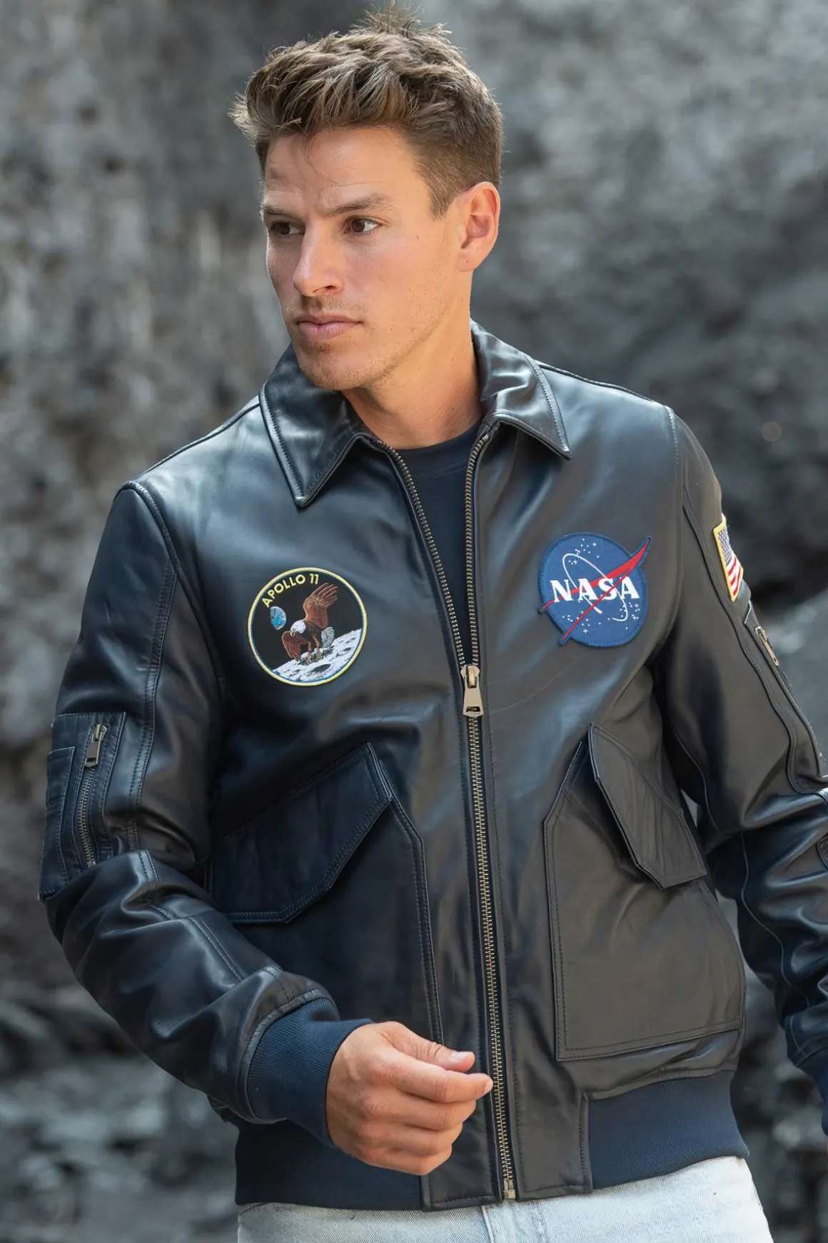 Blouson Homme Nasa Columbia Navy