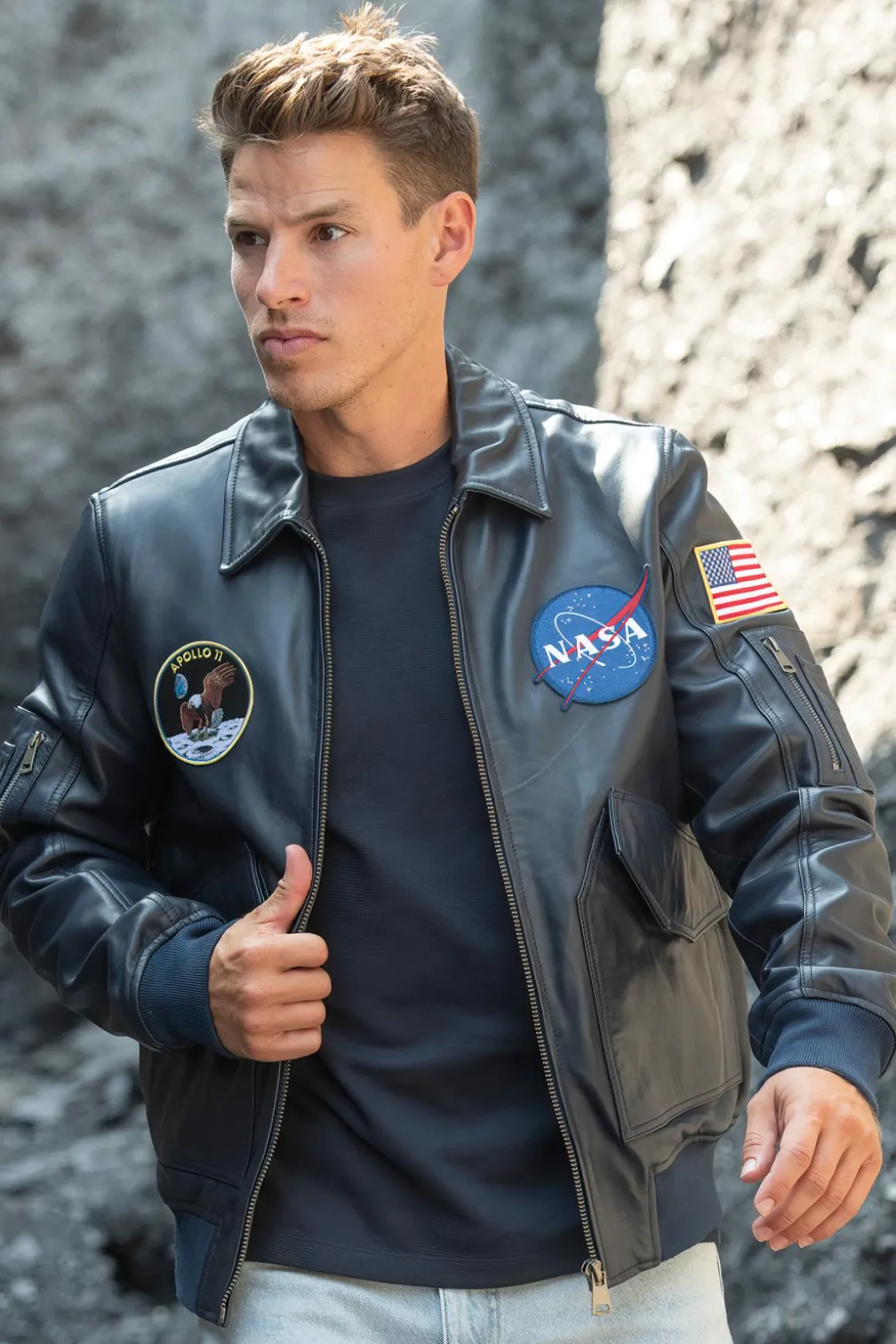 Blouson Homme Nasa Columbia Navy