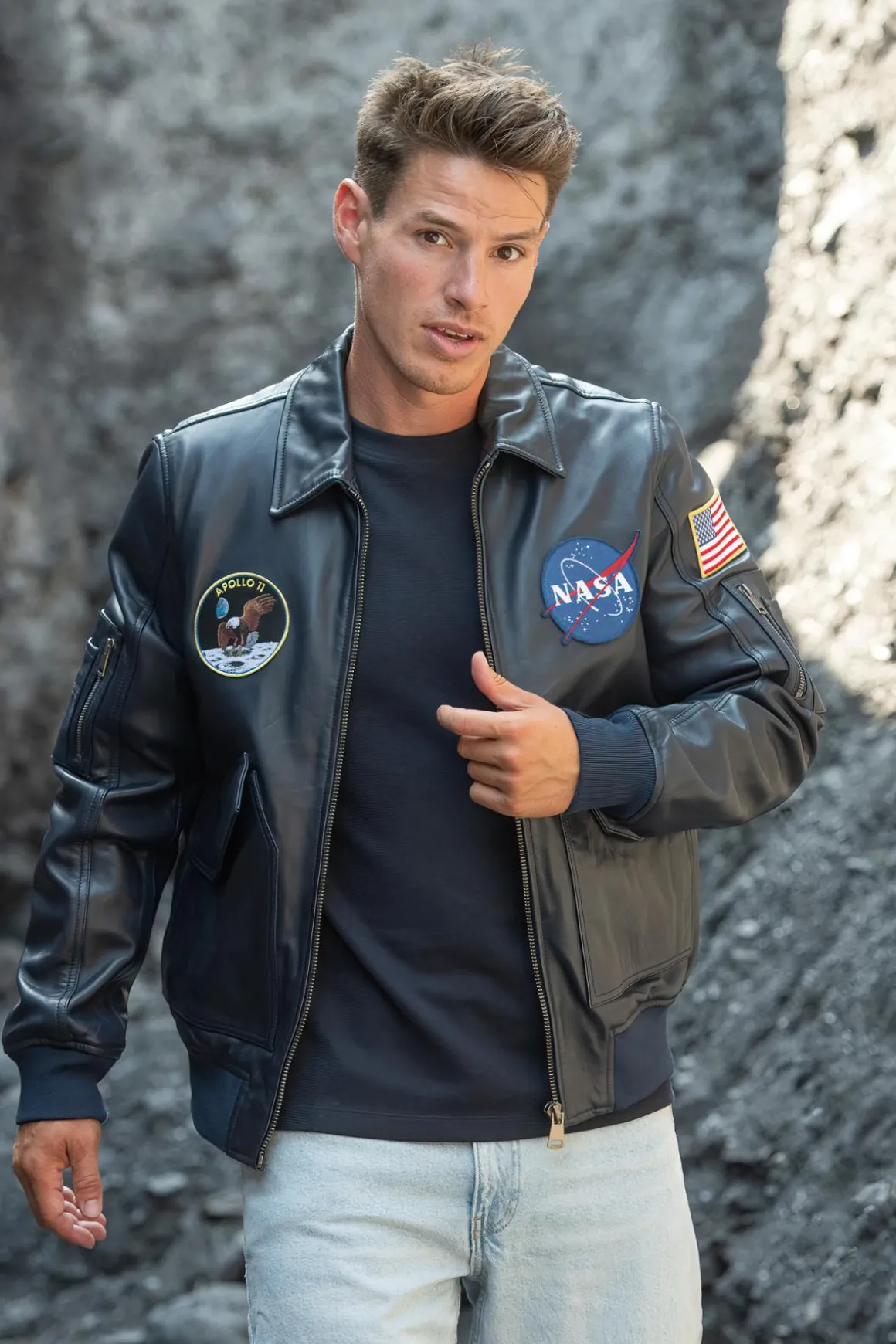 Blouson Homme Nasa Columbia Navy