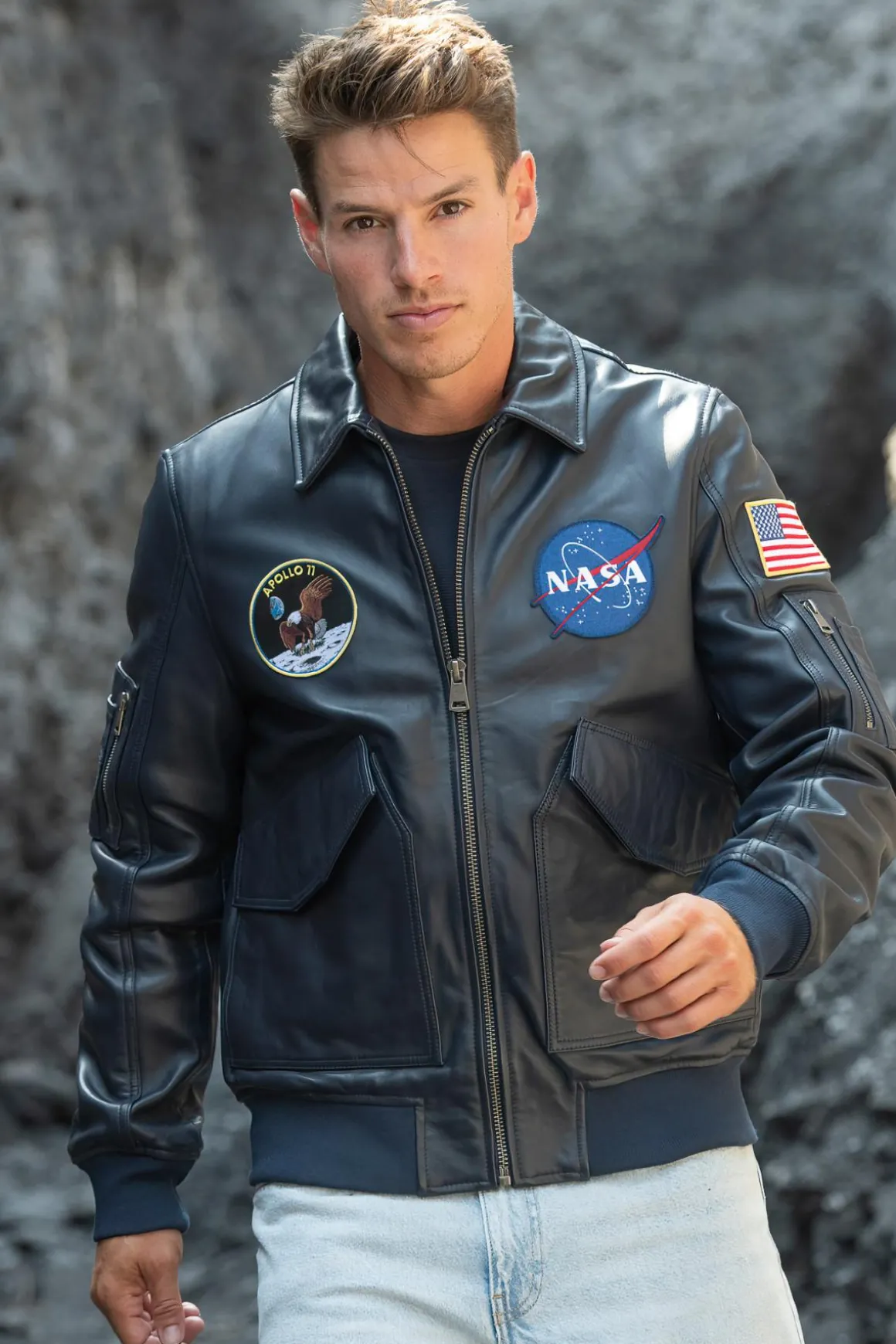 Blouson Homme Nasa Columbia Navy