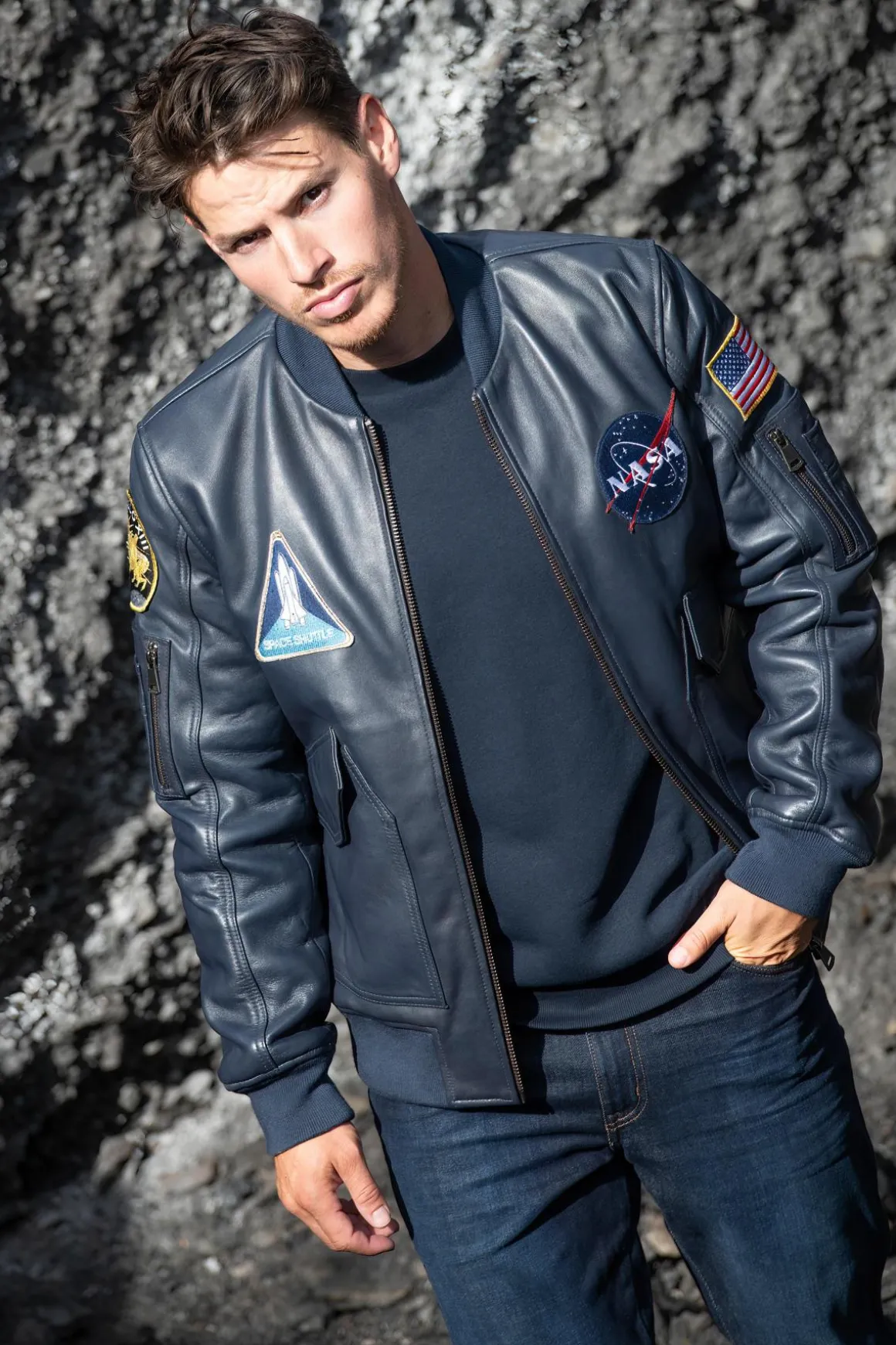 Blouson Homme Nasa Odyssey Navy Blue