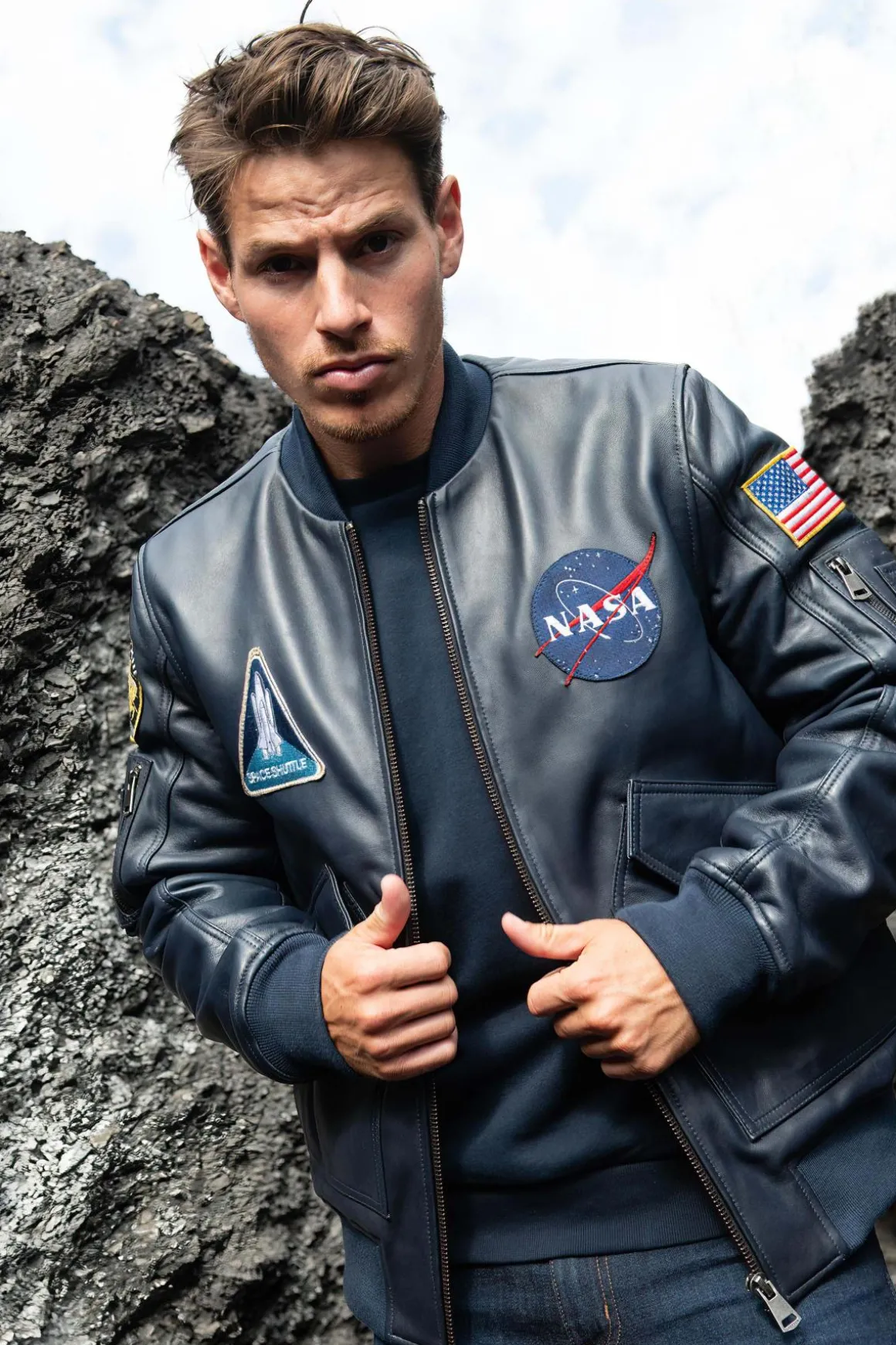 Blouson Homme Nasa Odyssey Navy Blue