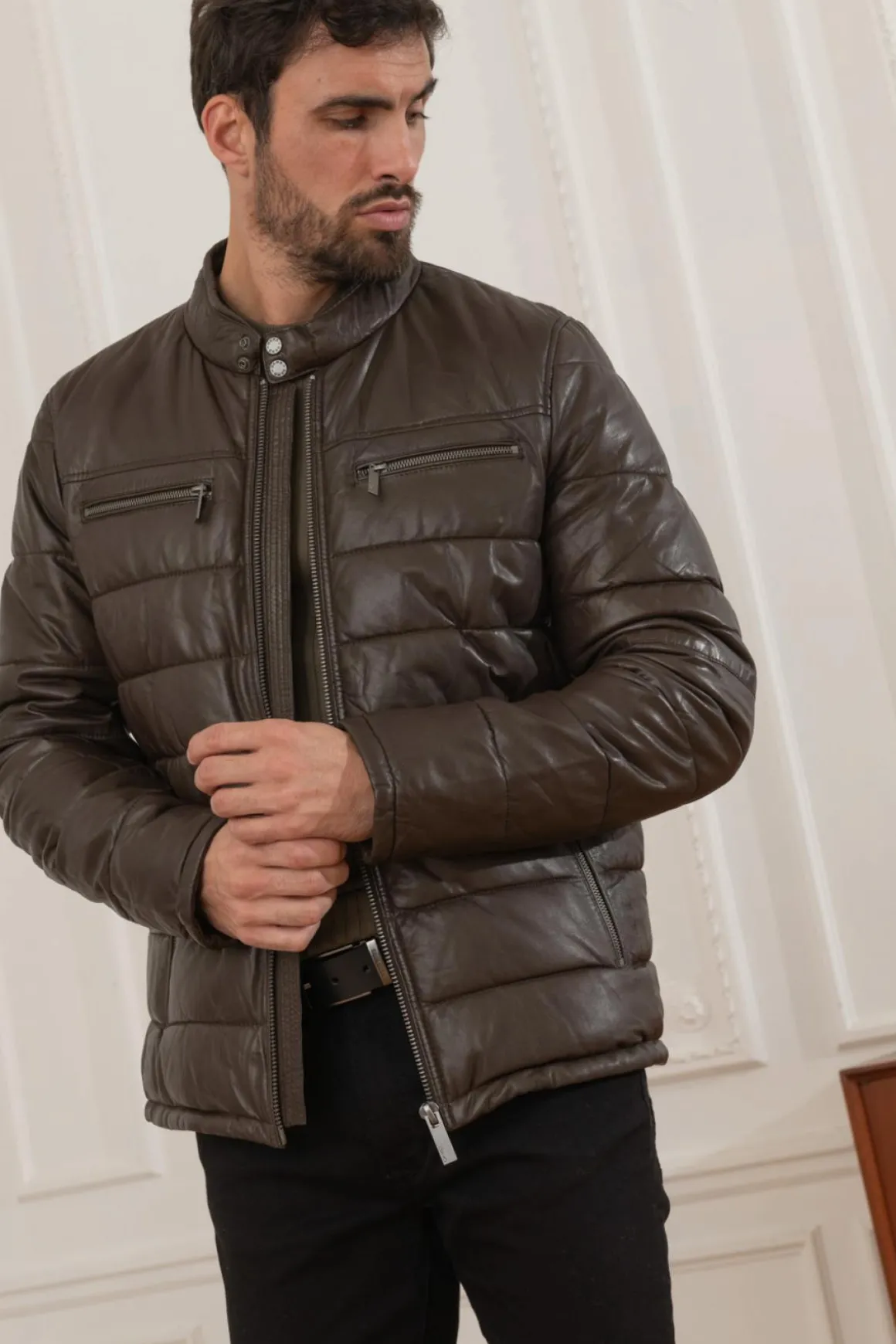 Blouson Homme Oakwood Edwin Marron Fonce 504