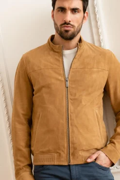 Blouson Homme Oakwood Filip Goat Suede Tan 515