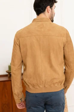 Blouson Homme Oakwood Filip Goat Suede Tan 515