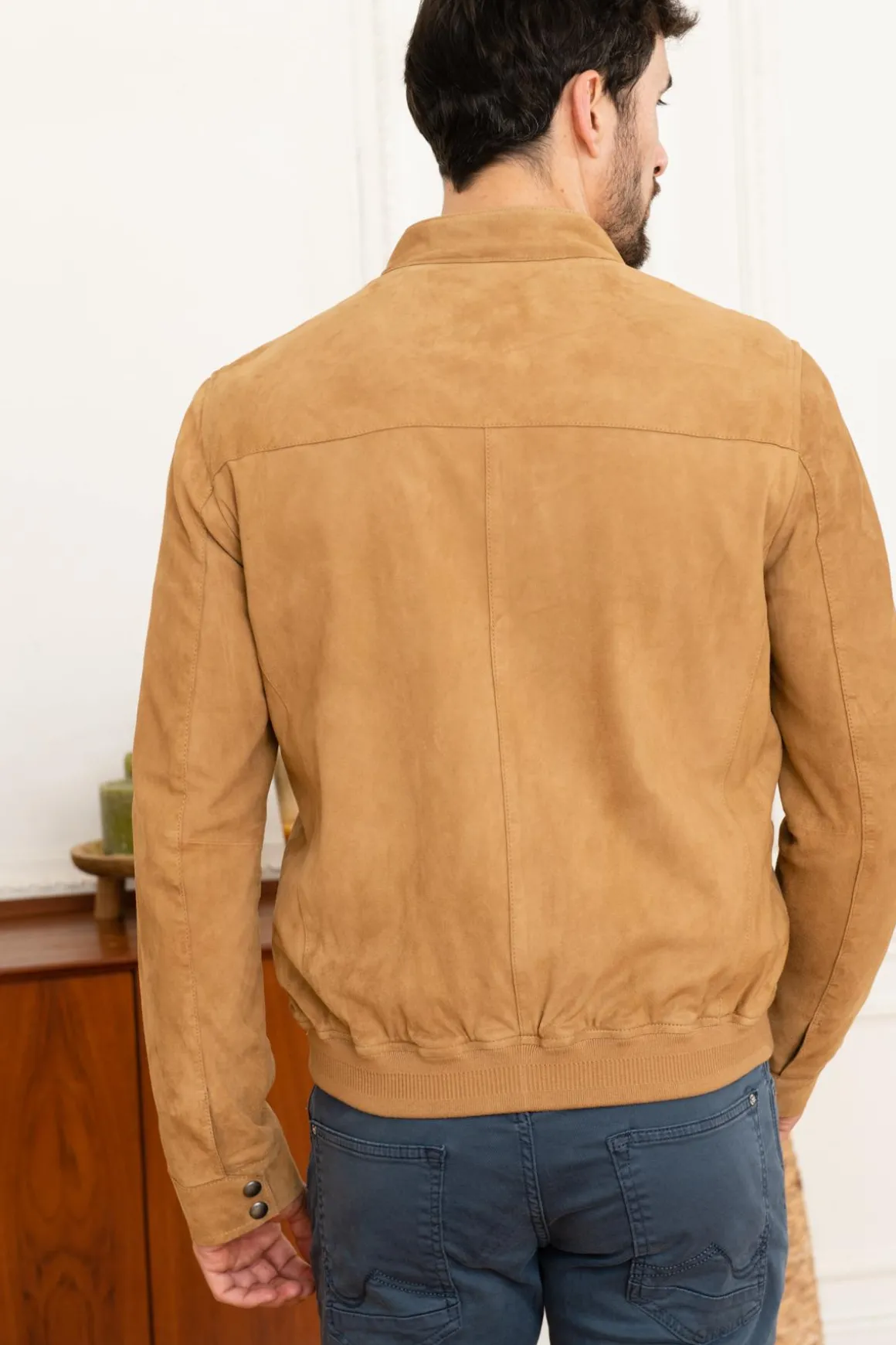 Blouson Homme Oakwood Filip Goat Suede Tan 515