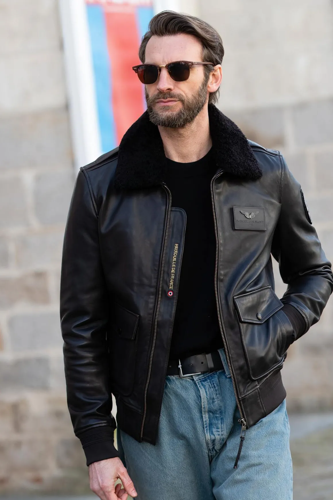 Blouson Homme Patrouille De France A-2 Elite Brown