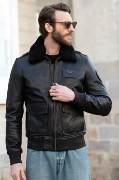 Blouson Homme Patrouille De France A-2 Elite Brown