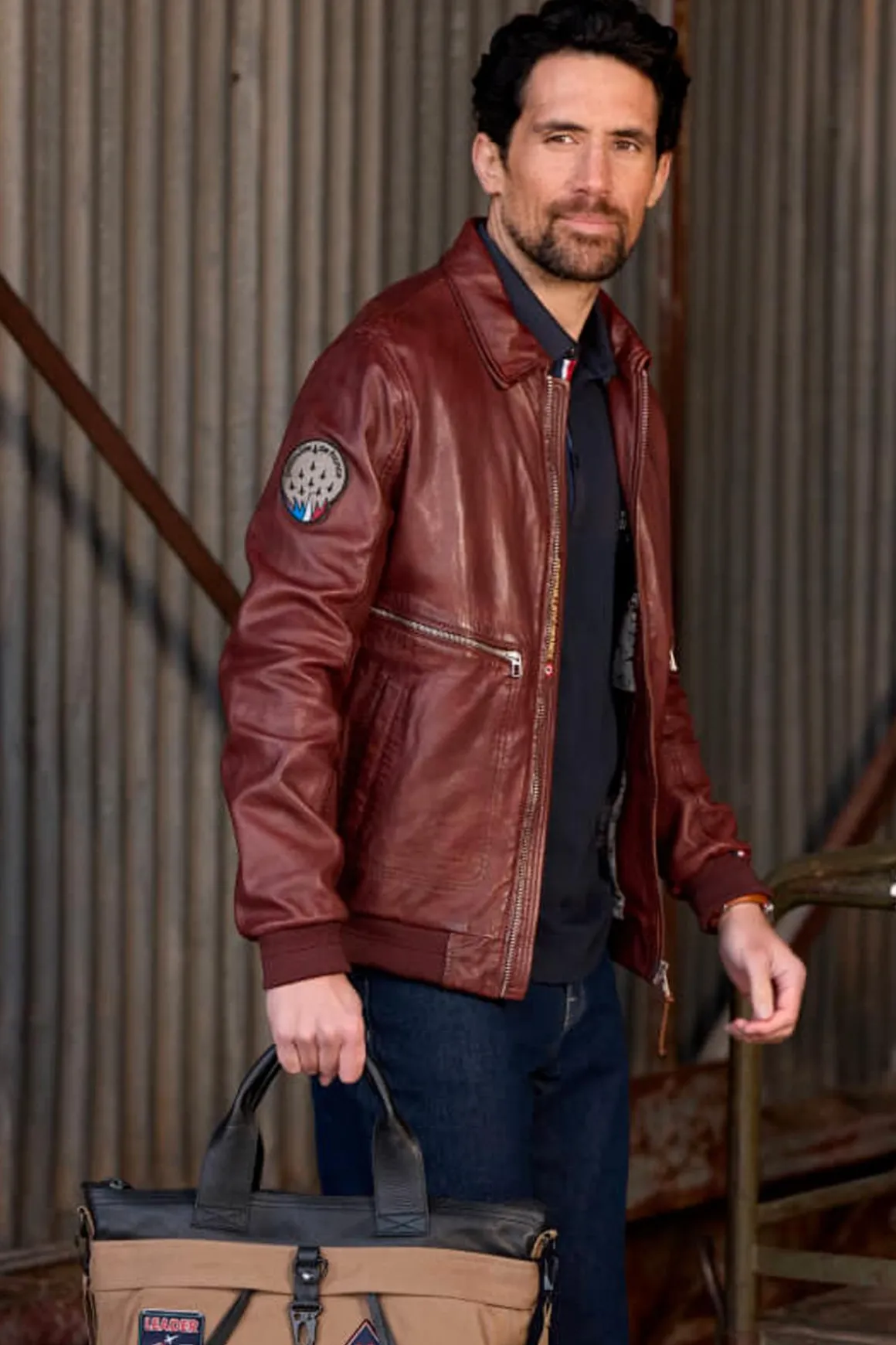 Blouson Homme Patrouille De France Firefly Earth Cognac