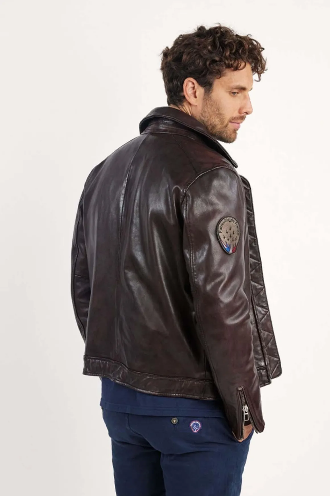 Blouson Homme Patrouille De France Jaegger Alpha Brown