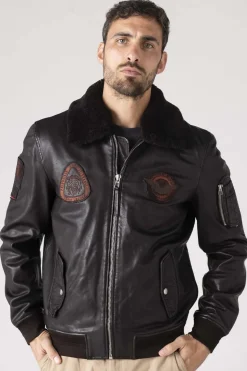 Blouson Homme Patrouille De France Blower Dity Dark Brown