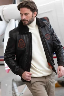 Blouson Homme Patrouille De France Blower Dity Dark Brown