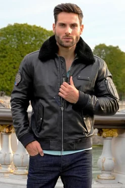 Blouson Homme Patrouille De France Official 70 Alpha Black