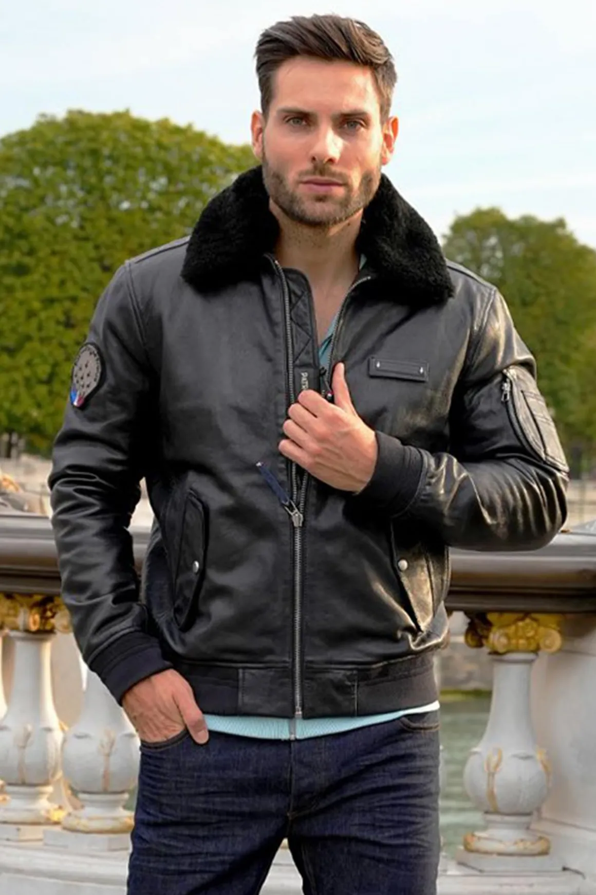 Blouson Homme Patrouille De France Official 70 Alpha Black