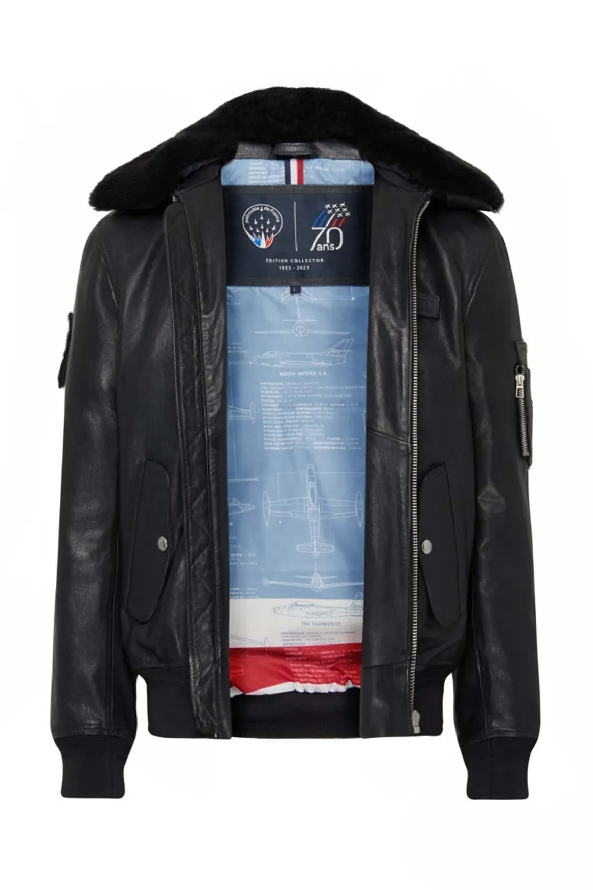 Blouson Homme Patrouille De France Official 70 Alpha Black