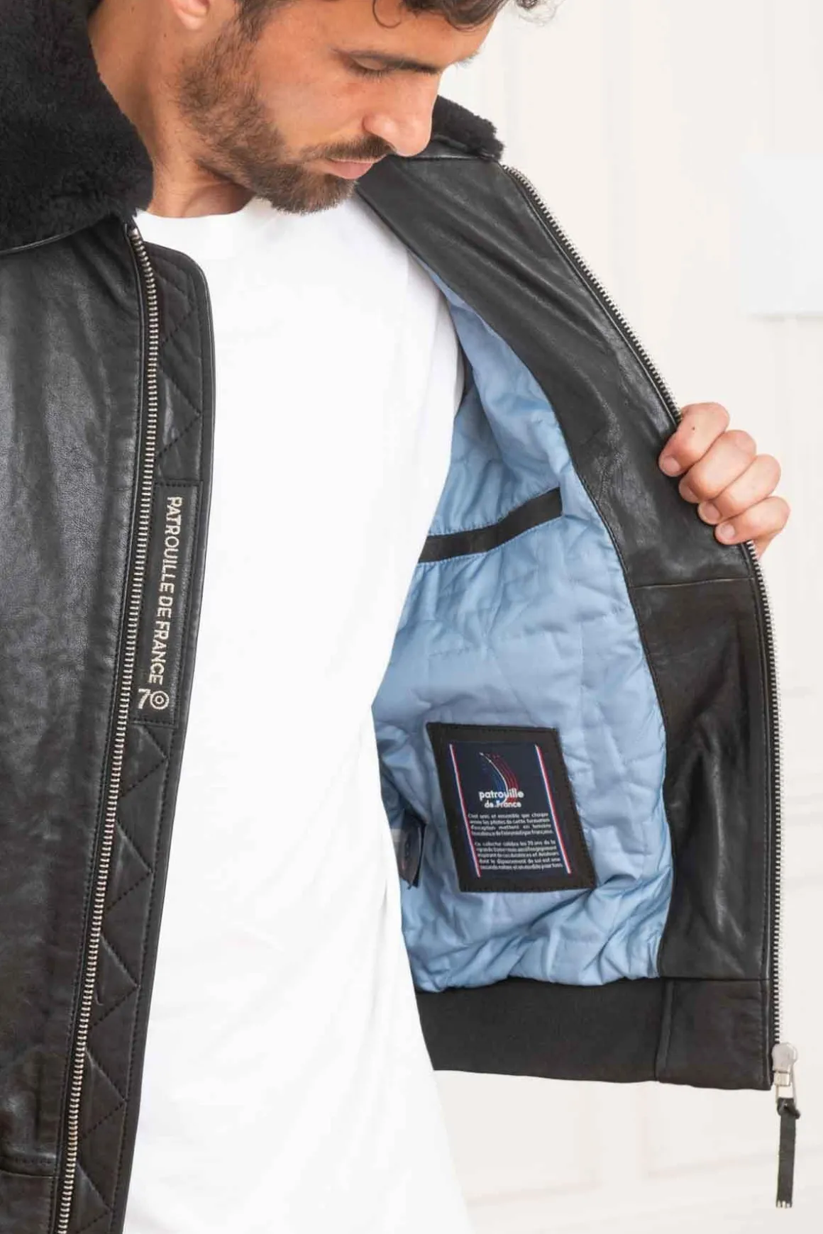 Blouson Homme Patrouille De France Official 70 Alpha Black
