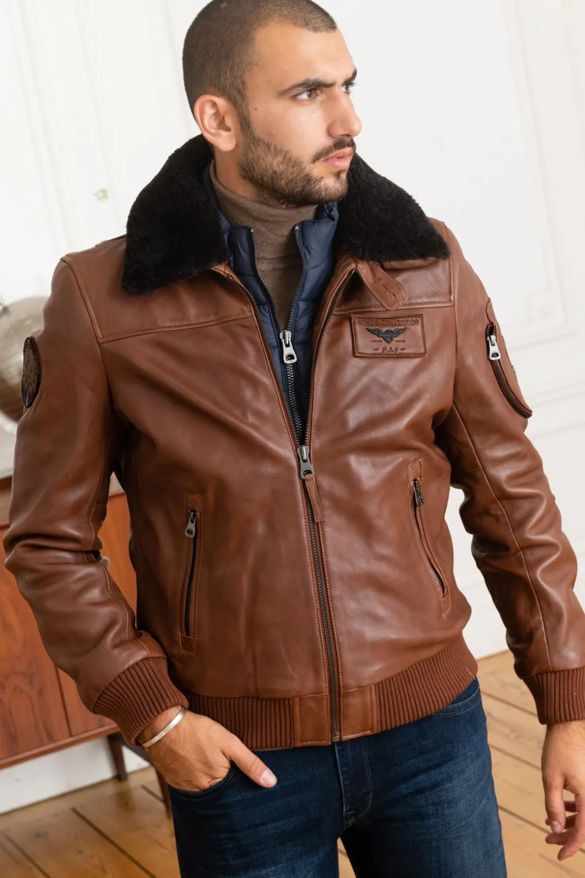 Blouson Homme Patrouille De France Rafal Ycon Cognac