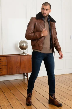 Blouson Homme Patrouille De France Rafal Ycon Cognac