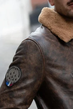 Blouson Homme Patrouille De France Canadian Aeronef Brown