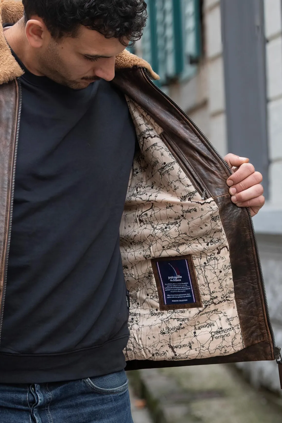 Blouson Homme Patrouille De France Canadian Aeronef Brown