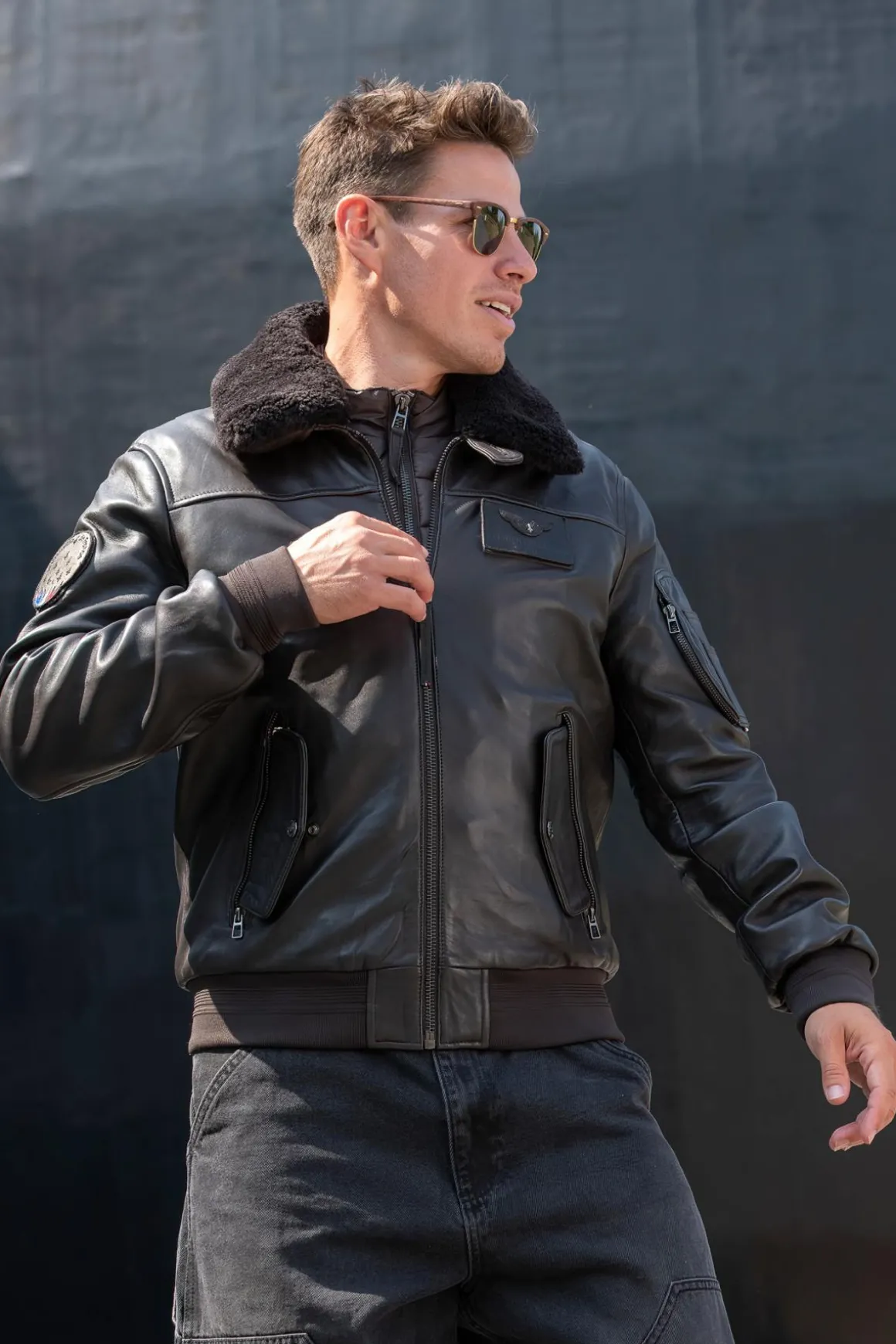Blouson Homme Patrouille De France Rafal 2.0 Ycon Brown