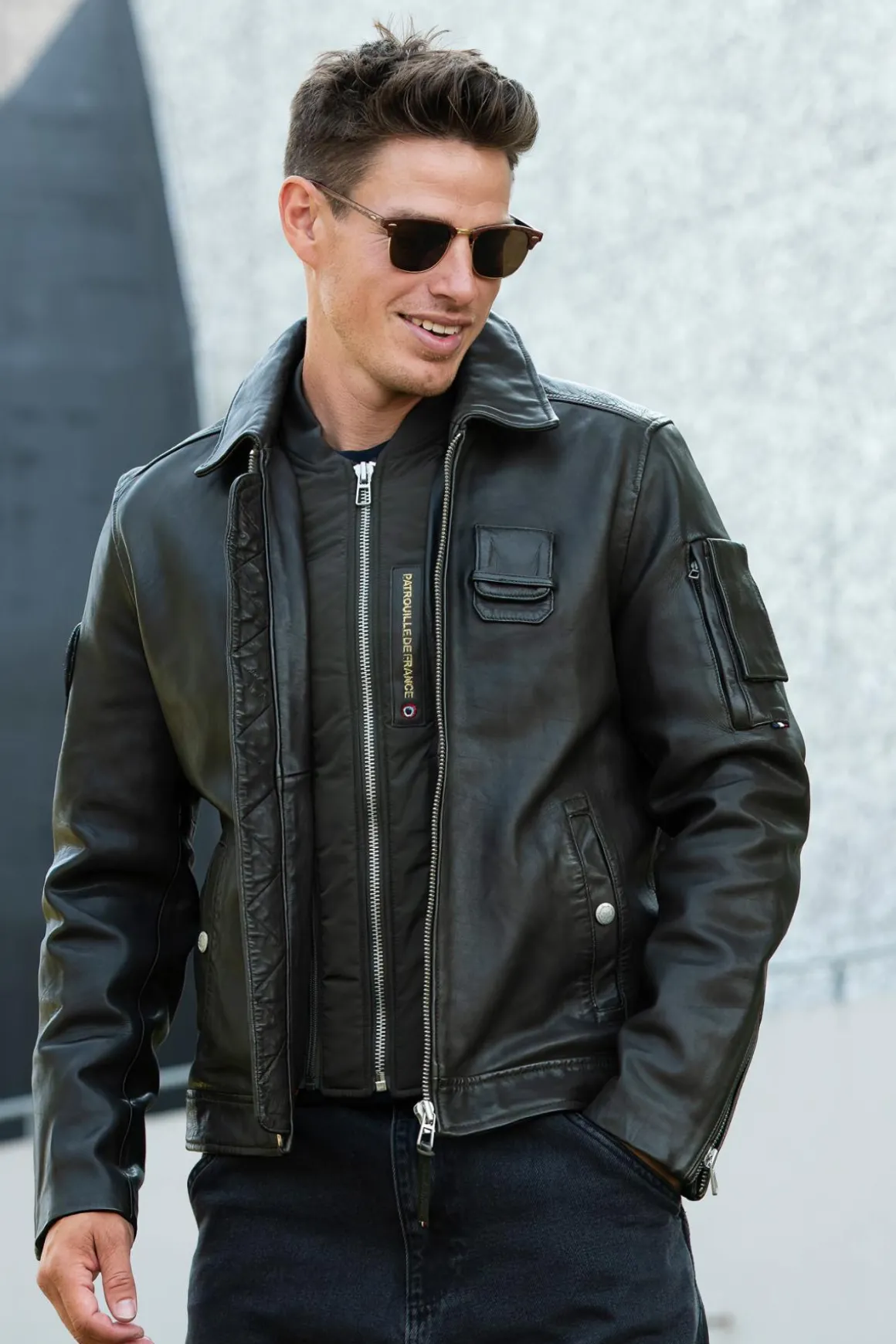 Blouson Homme Patrouille De France Jaegger Alpha Kaki