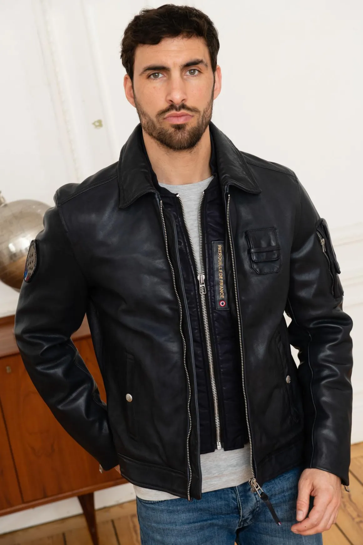 Blouson Homme Patrouille De France Jaegger Alpha Navy