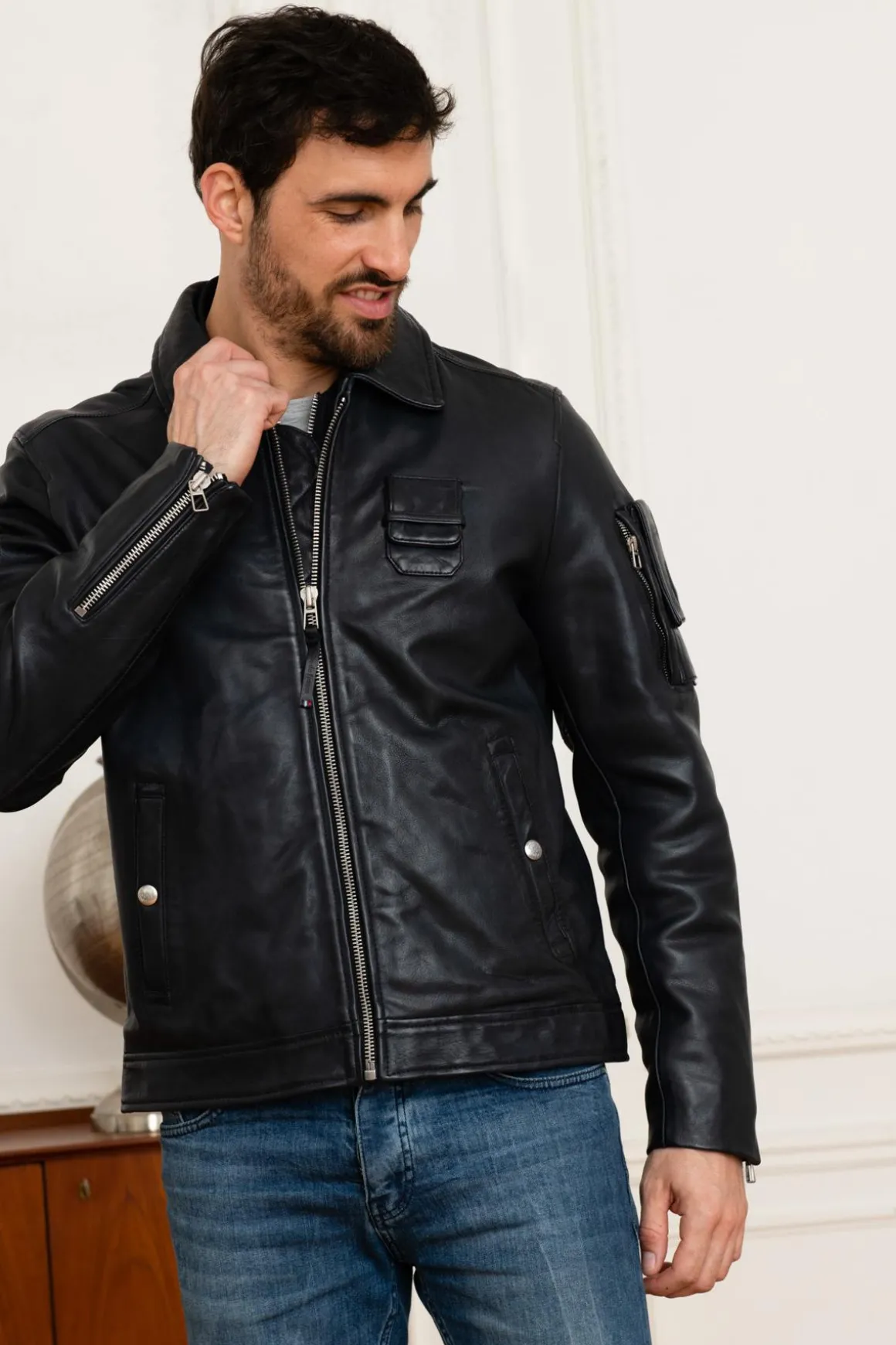 Blouson Homme Patrouille De France Jaegger Alpha Navy