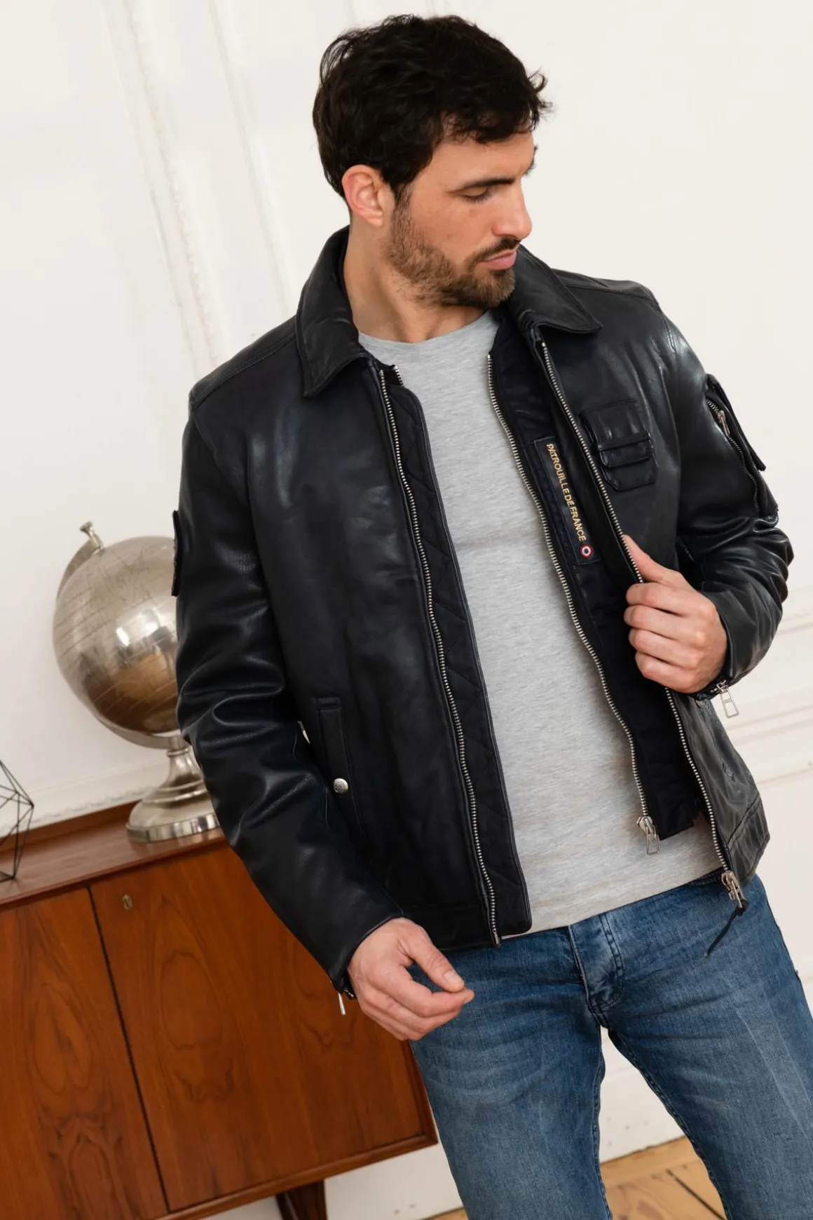 Blouson Homme Patrouille De France Jaegger Alpha Navy
