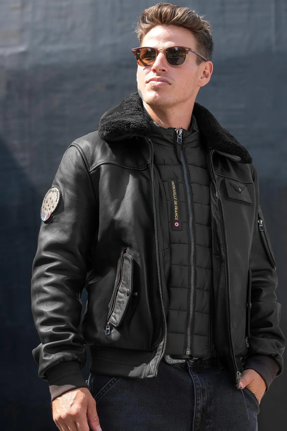 Blouson Homme Patrouille De France Rafal 2.0 Ycon Black