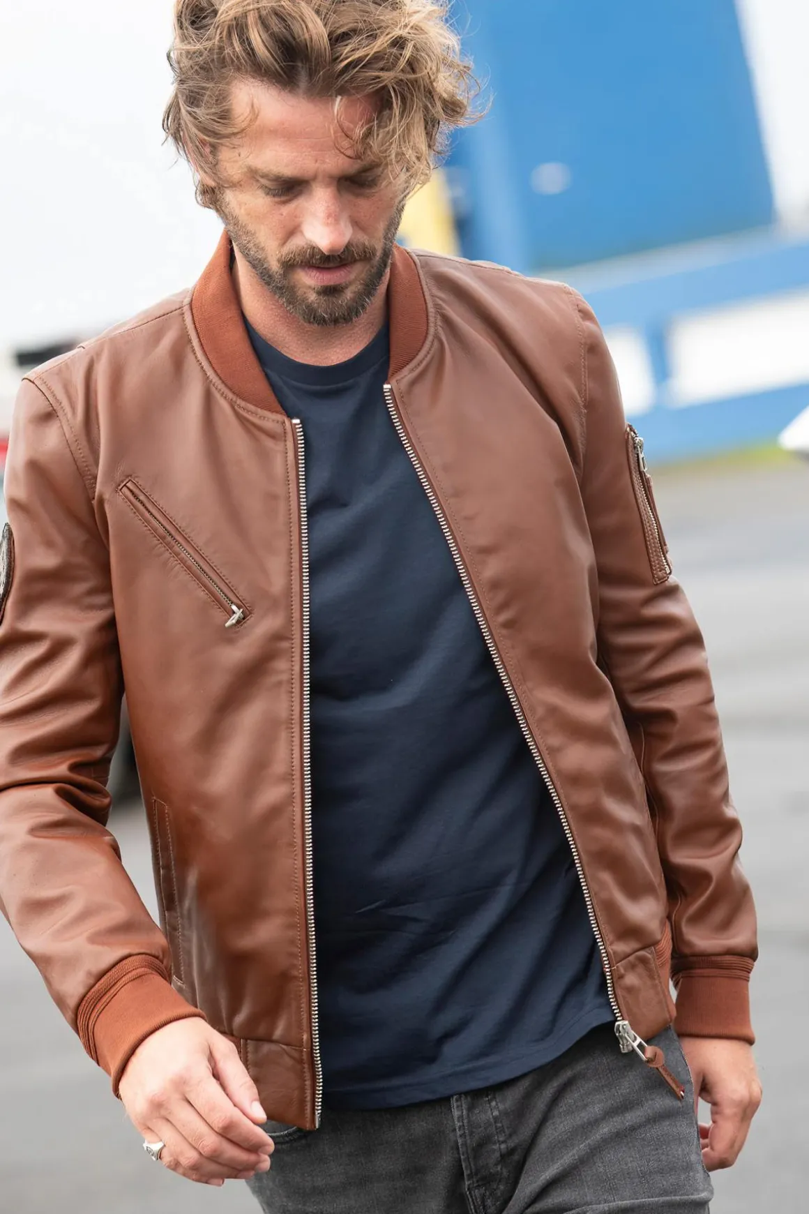 Blouson Homme Patrouille De France Gun Paloma Cognac