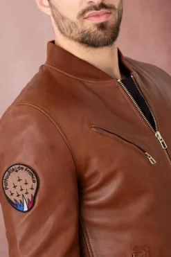 Blouson Homme Patrouille De France Gun Paloma Cognac