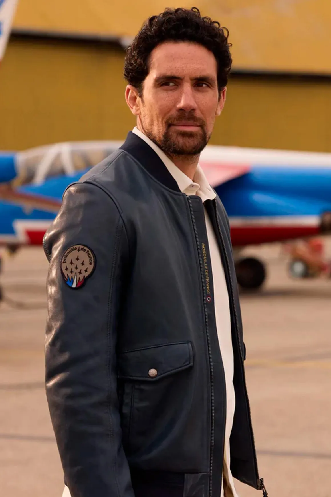 Blouson Homme Patrouille De France Run Alpha Bleu Ocean