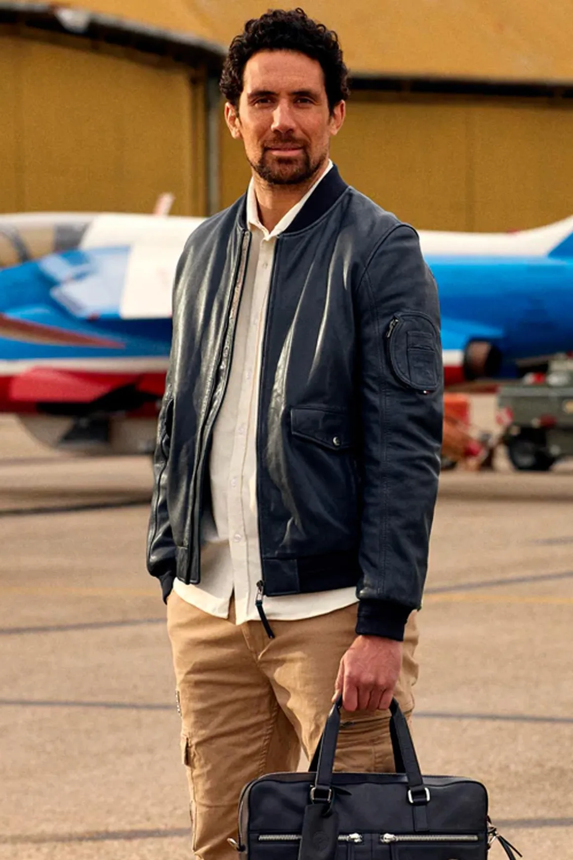 Blouson Homme Patrouille De France Run Alpha Bleu Ocean