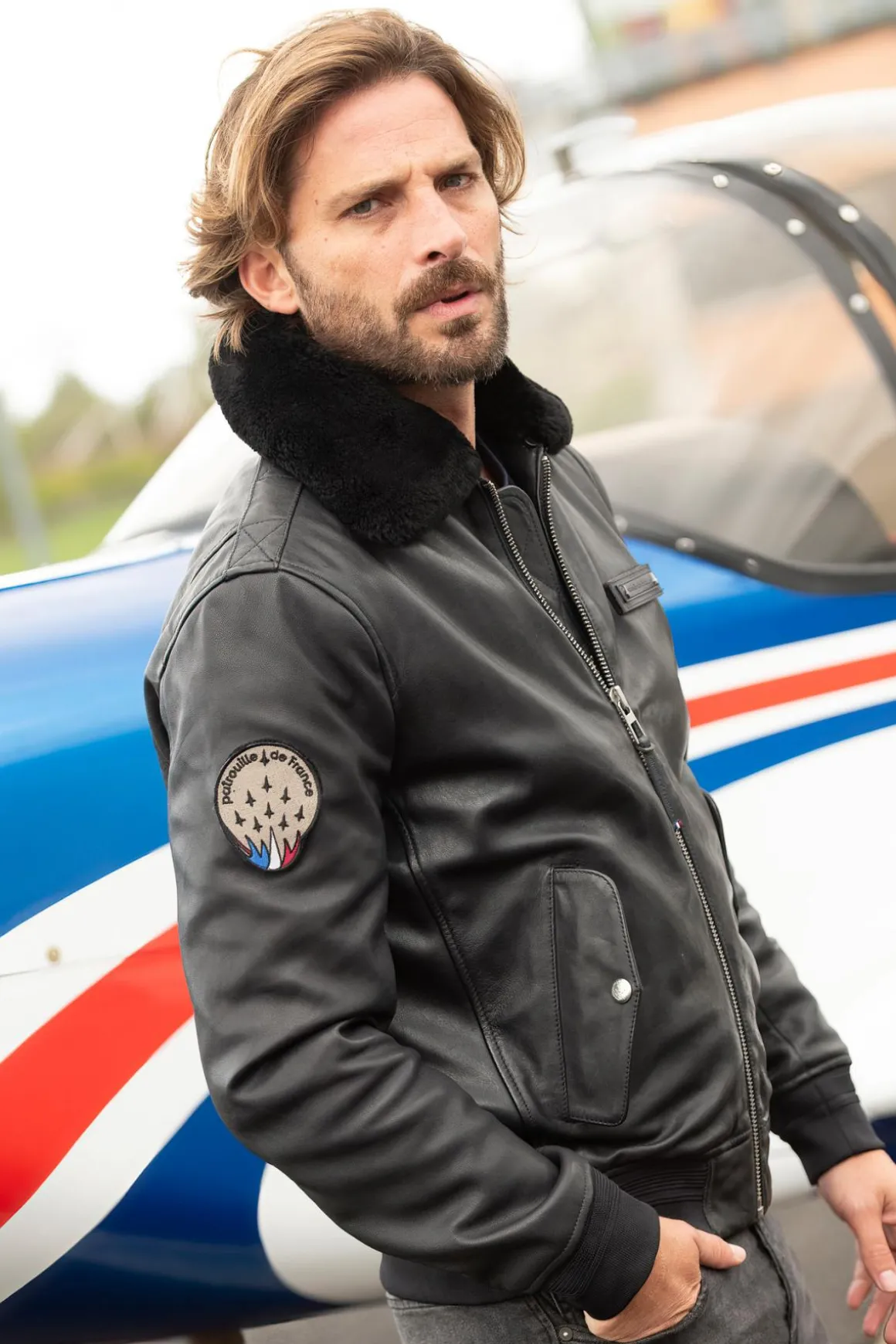 Blouson Homme Patrouille De France Official 70 Alpha Dark Navy