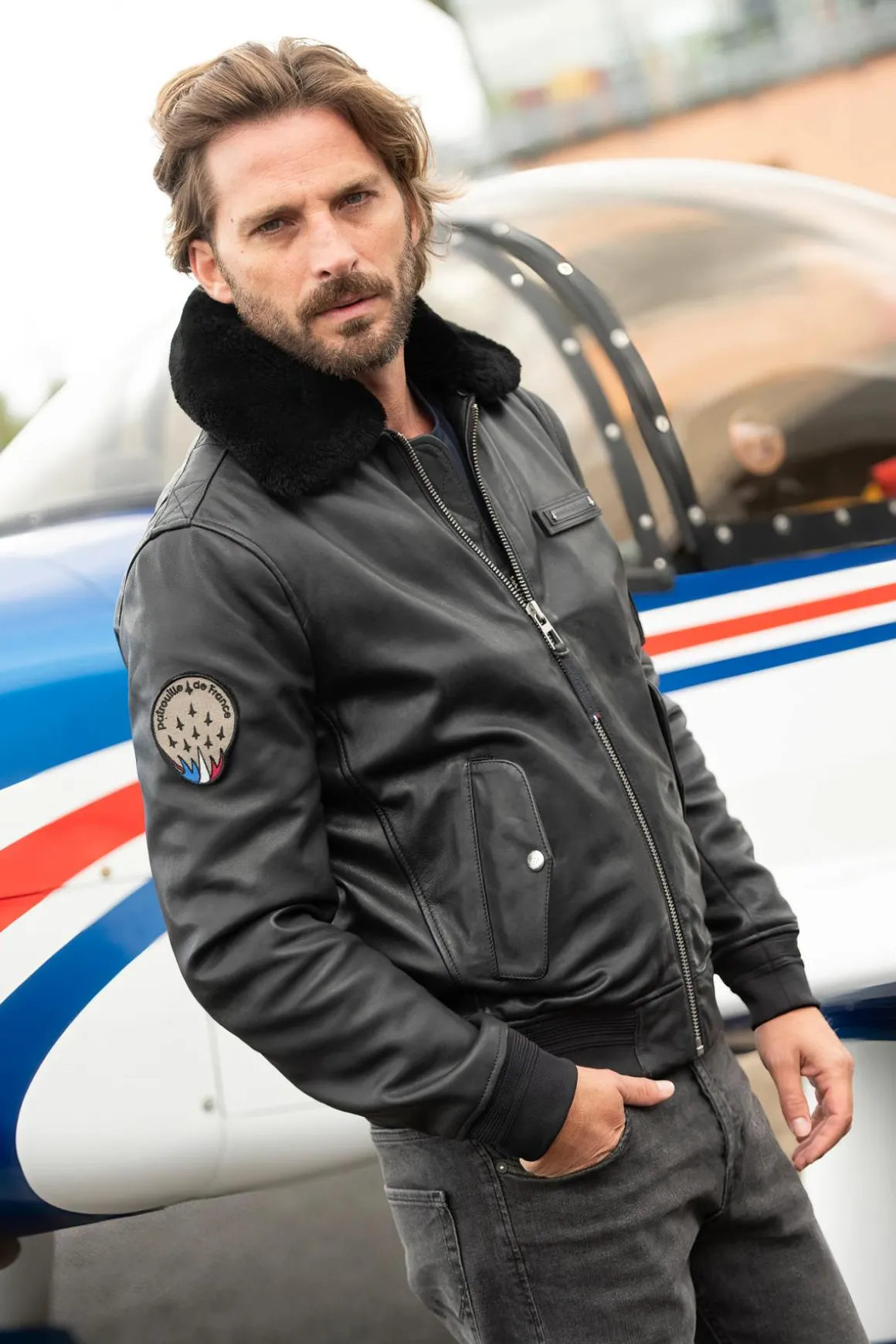 Blouson Homme Patrouille De France Official 70 Alpha Dark Navy