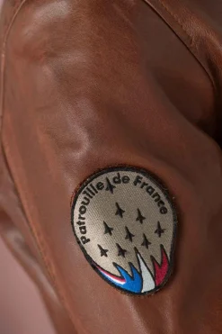 Blouson Homme Patrouille De France Jaegger Alpha Cognac