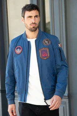 Blouson Homme Patrouille De France Raptor Memory Bleu Ocean