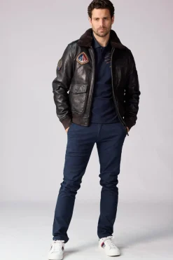 Blouson Homme Patrouille De France Raven Alpha Brown
