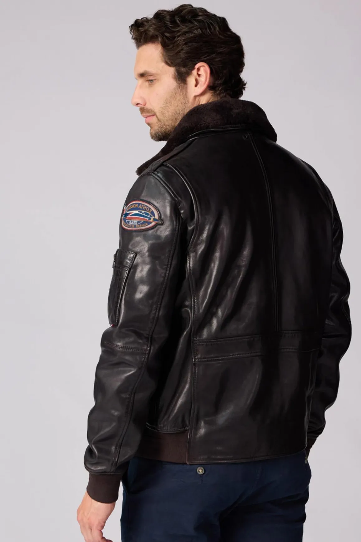 Blouson Homme Patrouille De France Raven Alpha Brown