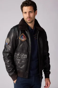 Blouson Homme Patrouille De France Raven Alpha Brown